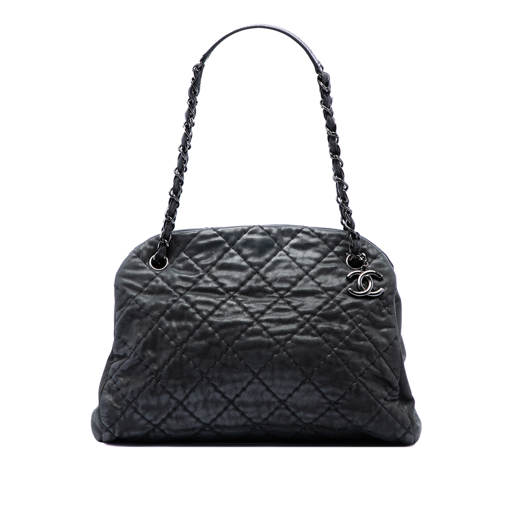 Pre-Loved Chanel Large Quilted Iridescent Calfskin Just Mademoiselle